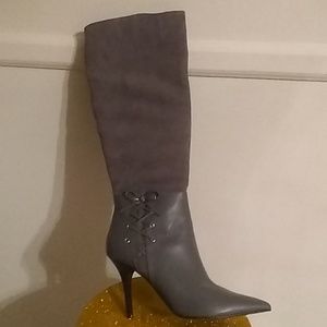 Leather and suede gray Nine West boots